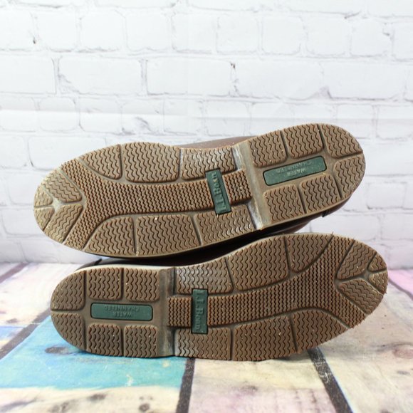 LL BEAN Chukka Lace Up Leather Ankle Boots 7 W - Picture 9 of 9